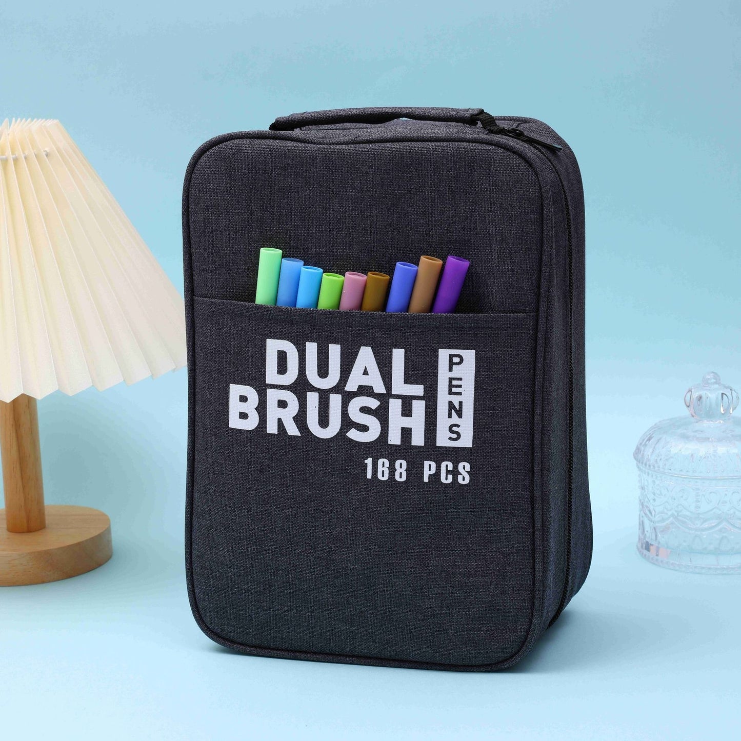 Double-Ended Canvas Marker & Water-Soluble Watercolour Pen Set — 48 to 120 Colors