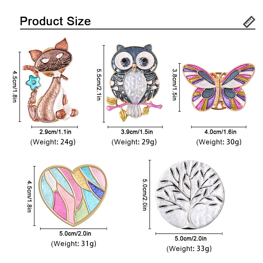 Needle Minder – Animal-Shaped Magnetic Brooch | Embroidery Needle Holder