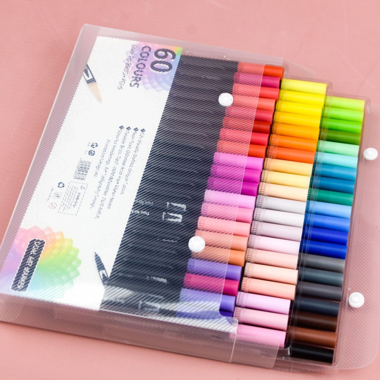 Double-Ended Canvas Marker & Water-Soluble Watercolour Pen Set — 48 to 120 Colors