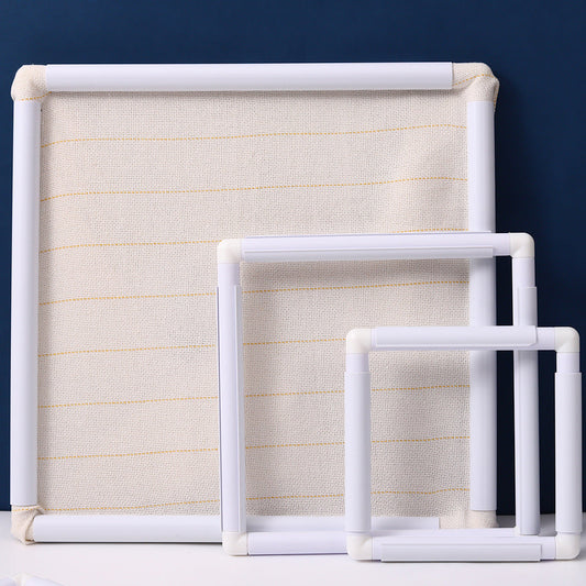 Handheld Plastic Embroidery Hoop with Clip – 4 Sizes | Cross-Stitch & Needlepoint Frame