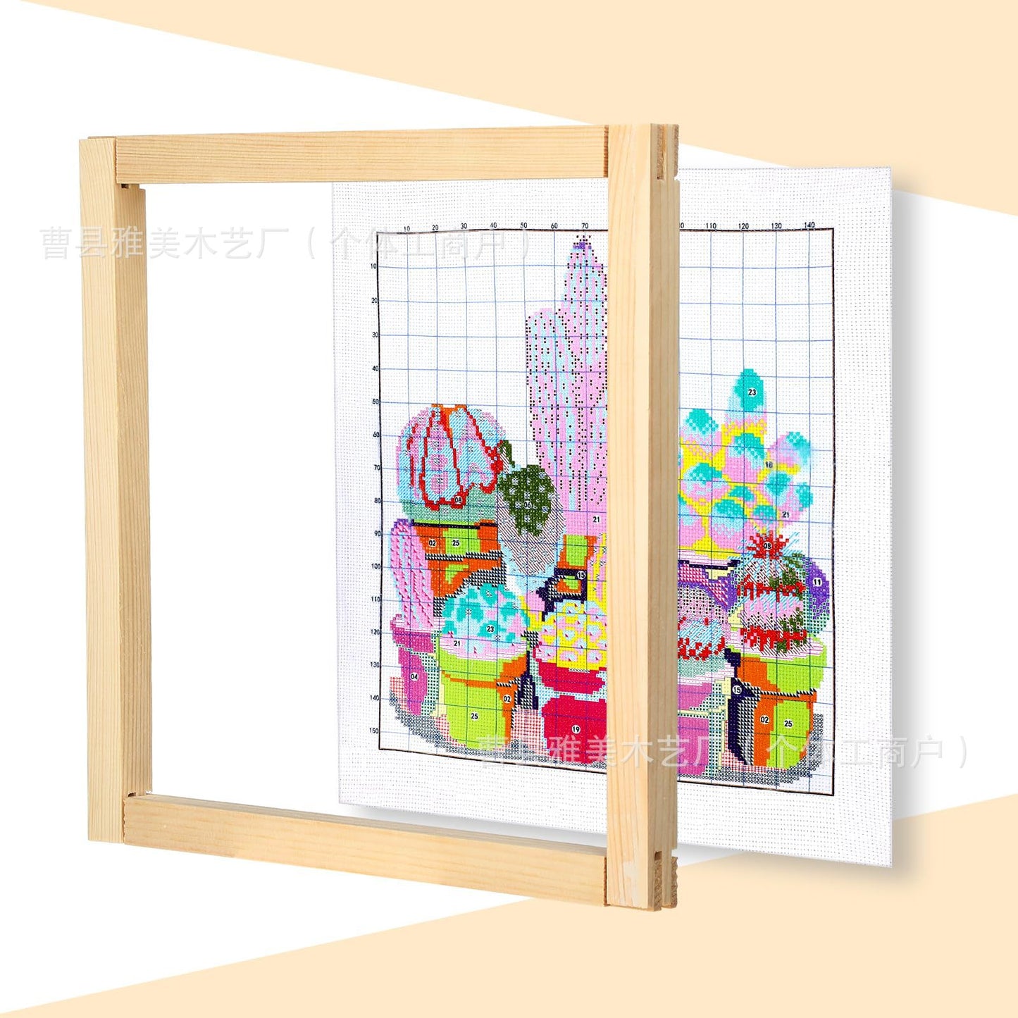 Solid Wood Embroidery Hoop – 6 Sizes | Cross-Stitch & Needlepoint Frame | Wall Display