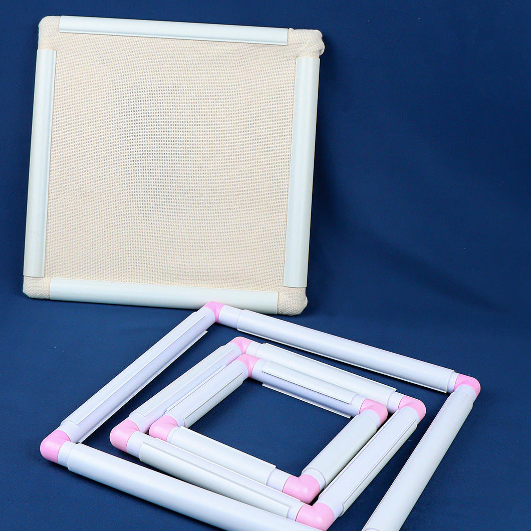 Handheld Plastic Embroidery Hoop with Clip – 4 Sizes | Cross-Stitch & Needlepoint Frame