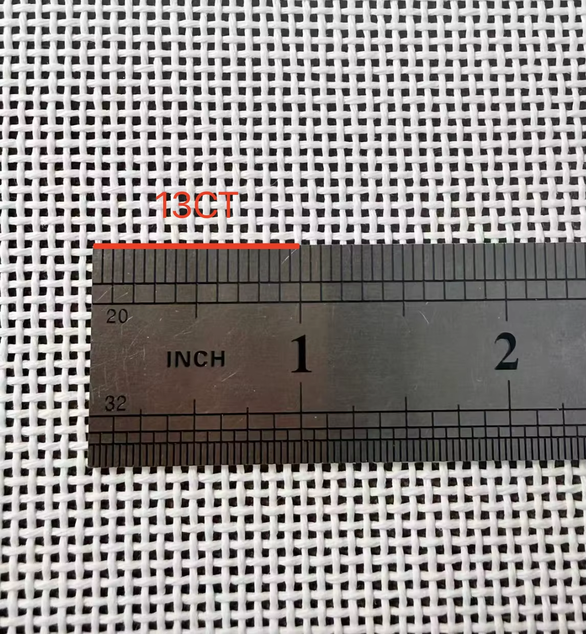13 Mesh Mono Needlepoint Canvas — 100% Cotton, 59" Wide